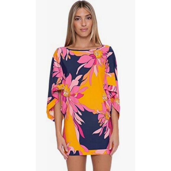💕TRINA TURK💕 Breeze Dress ~ Multi-Color Floral Print Medium M NWT - Picture 6 of 15